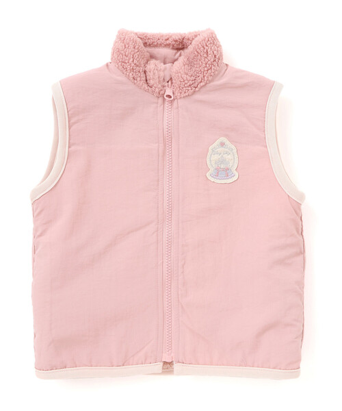 SLAP SLIP（スラップスリップ） ベスト 胸刺しゅうバイカラー