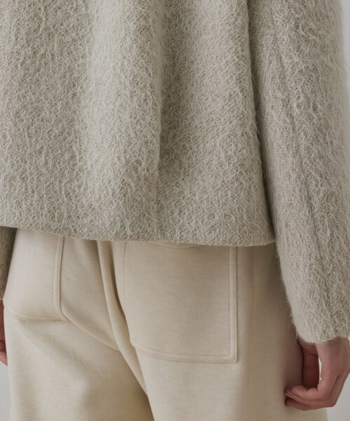 極美品 グレースコンチネンタル シャギー フーデットコート アルパカ Diagram コート アウター アルパカシャギージャケット レディース