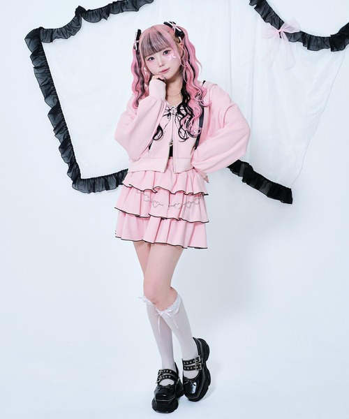 Magia Charm（マギアチャーム） スカート ハートチェーン付き3段フリル