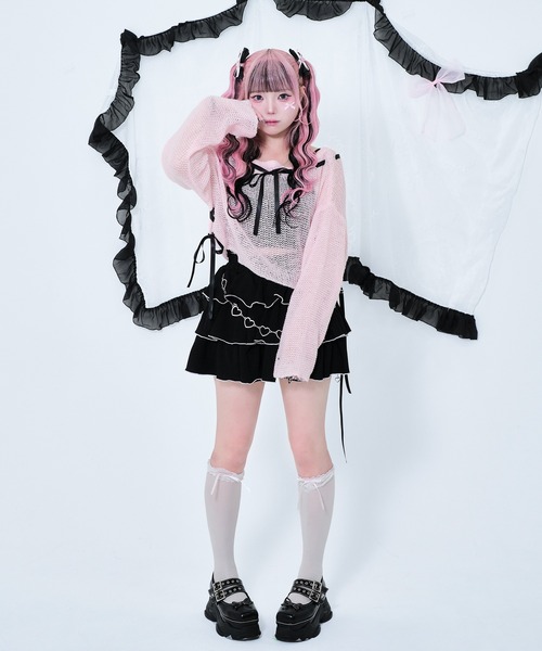 Magia Charm（マギアチャーム） スカート ハートチェーン付き3段フリル