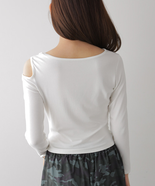 tシャツ アシンメトリーワンショルダートップス レディース : ZOZOTOWN