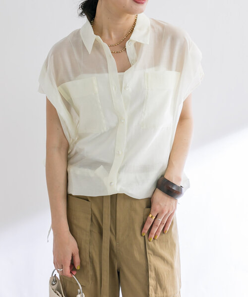 「RIVE DROITE」 半袖シャツ FREE ミント レディース_画像6
