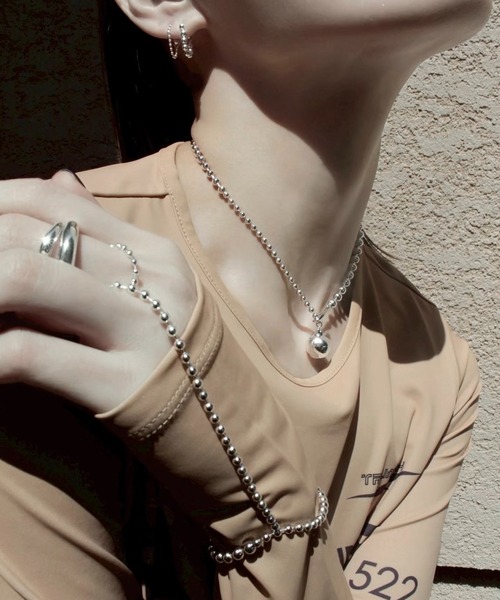 ネックレス ポム ボールチェーン ネックレス / Pome ballchain necklace レディースの画像