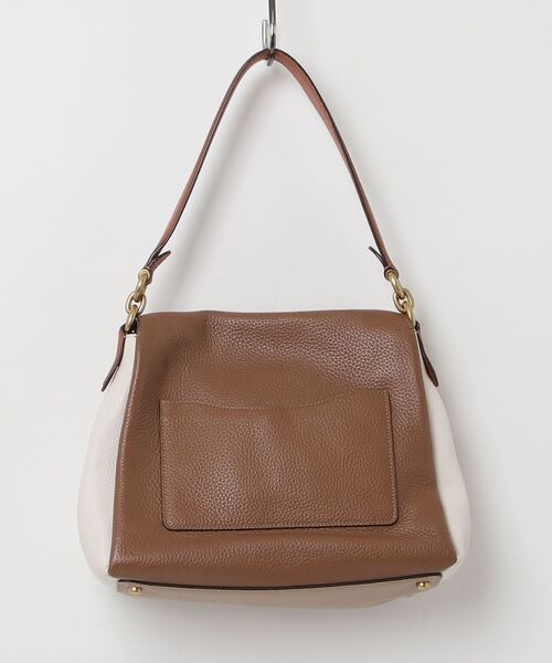COACH ベージュ ハンドバッグ チャーム付き COACH ハンドバッグ ベージュ COACH ベージュ ハンドバッグ チャーム