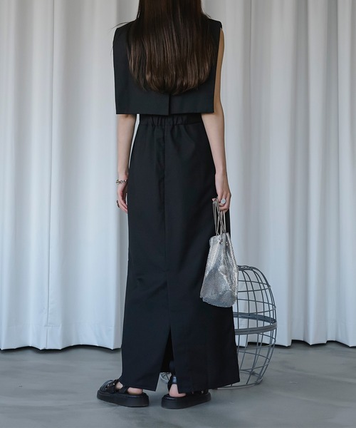 「Ezick」 ノースリーブワンピース FREE ブラック レディース_画像5