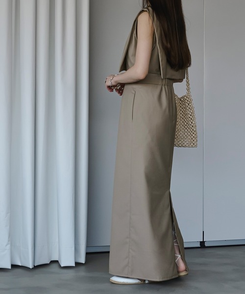 「Ezick」 ノースリーブワンピース FREE ブラック レディース_画像8