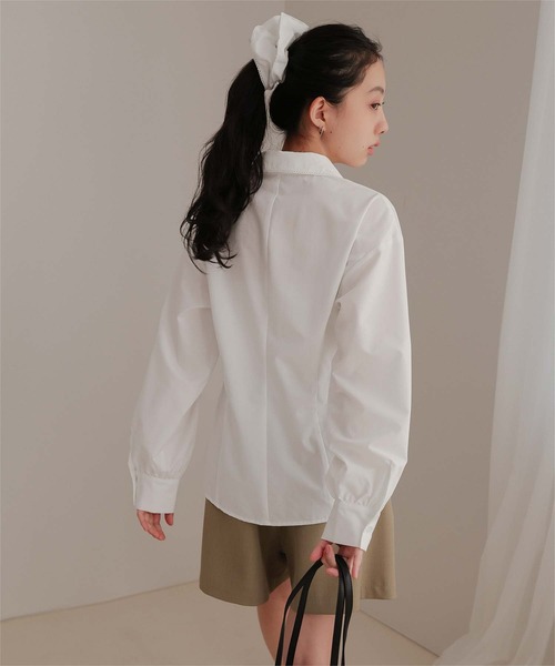 miette（ミエット） ブラウス シャツ シュシュセットパネルライン