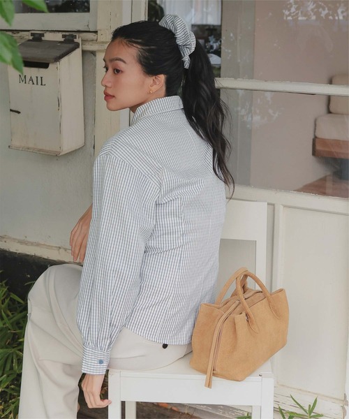 miette（ミエット） ブラウス シャツ シュシュセットパネルライン