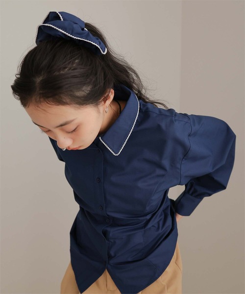 miette（ミエット） ブラウス シャツ シュシュセットパネルライン