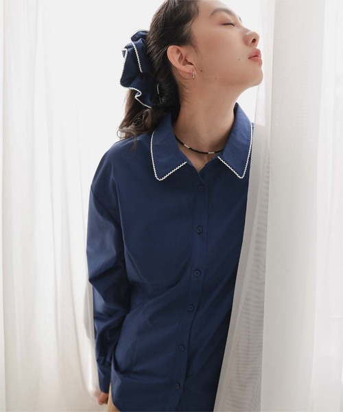 miette（ミエット） ブラウス シャツ シュシュセットパネルライン