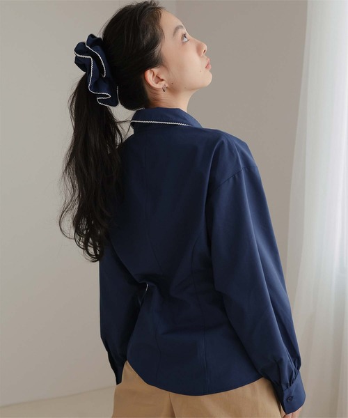 miette（ミエット） ブラウス シャツ シュシュセットパネルライン