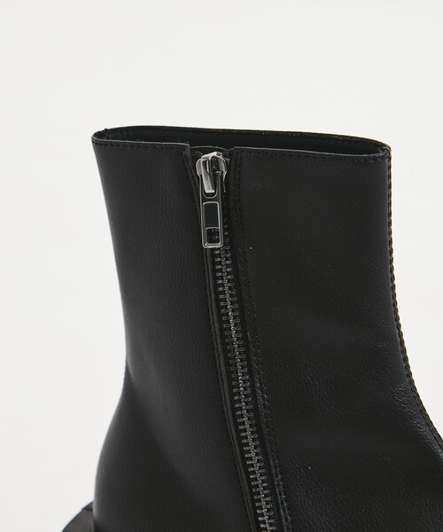 【美品】 アキコアオキ サイドジップ ロングブーツ 24cm ブラック 厚底 CHARLES ＆ KEITH（チャールズ&キース） ブーツ Casey ケーシー サイド