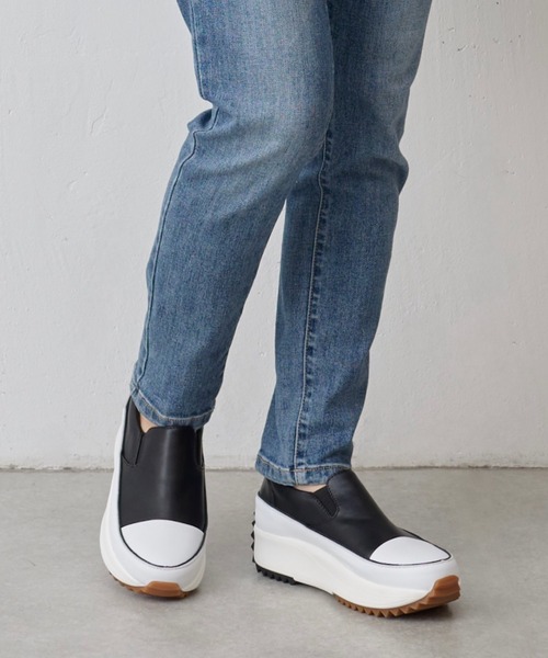 未使用近　ビアズリー レザースリッポン　23.5 BEARDSLEY 「BEARDSLEY」 スリッポン 23.5cm ブラック レディース