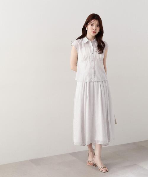 「PROPORTION BODY DRESSING」 フレアスカート SMALL ブラウン レディース_画像3