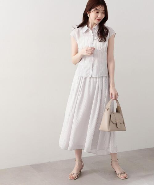 「PROPORTION BODY DRESSING」 フレアスカート SMALL ブラウン レディース_画像6