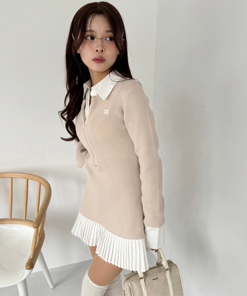 one after another NICE CLAUP 「one CLAUP」 ニットワンピース FREE