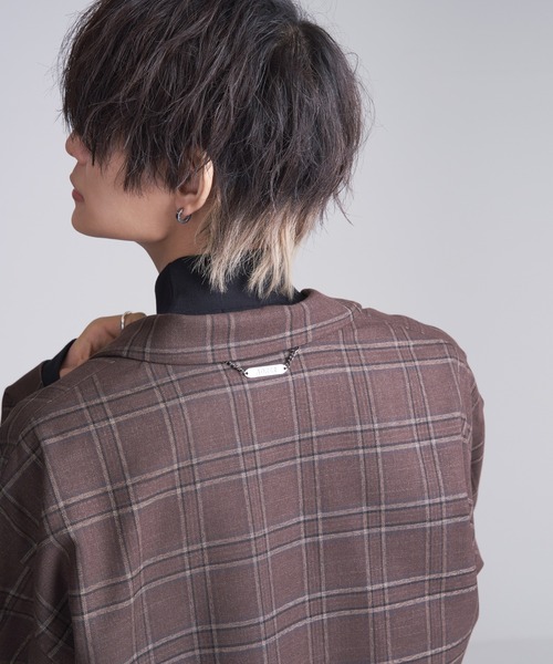 「ADRER」 テーラードジャケット SMALL ダークブラウン メンズ_画像3