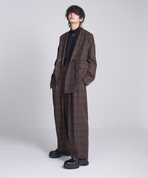 「ADRER」 テーラードジャケット SMALL ダークブラウン メンズ_画像6