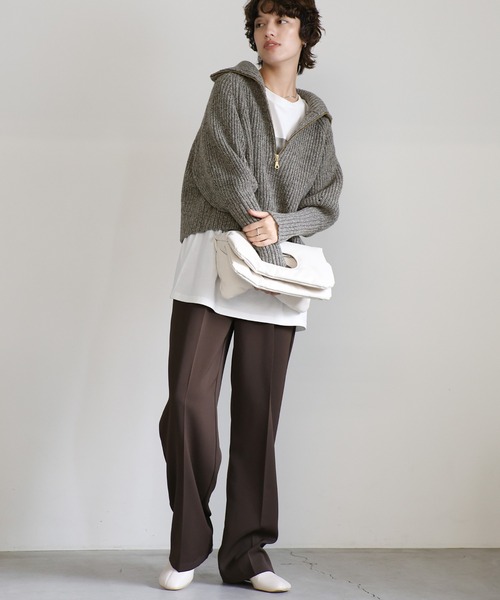 「select MOCA」 長袖ニット FREE ブラウン レディース_画像2