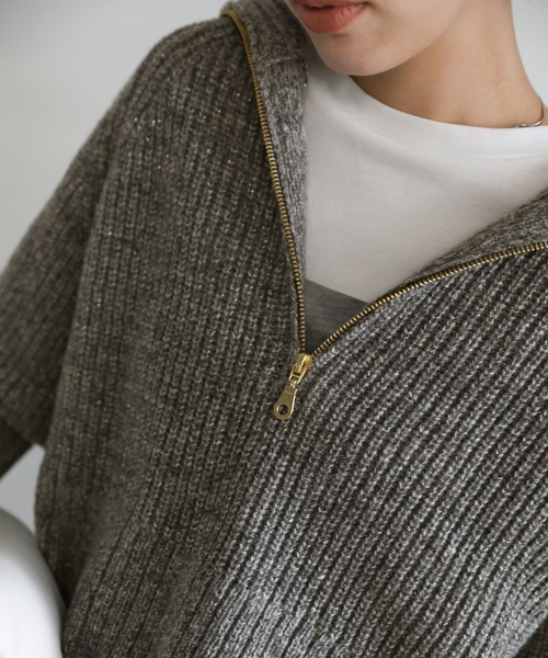 「select MOCA」 長袖ニット FREE ブラウン レディース_画像7