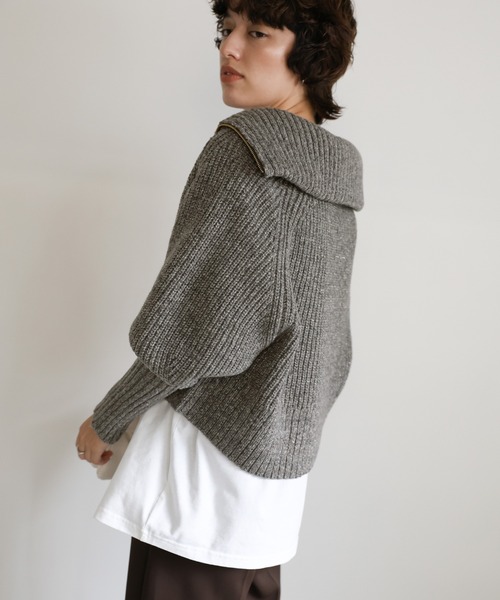 「select MOCA」 長袖ニット FREE ブラウン レディース_画像8