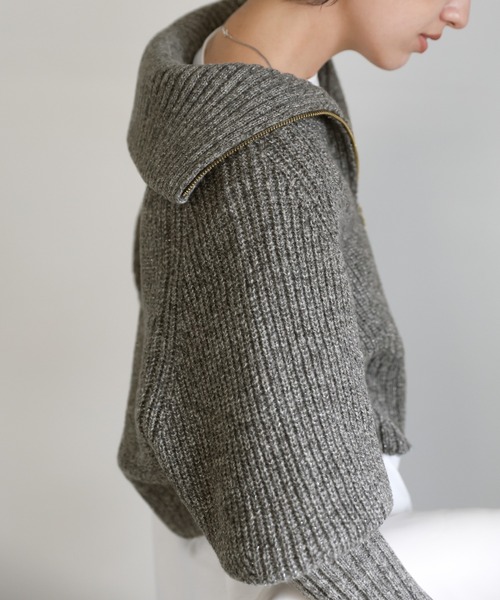 「select MOCA」 長袖ニット FREE ブラウン レディース_画像9