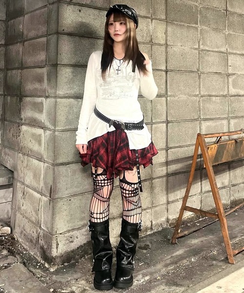 SPINNS（スピンズ） スカート 2サイズ展開/チェック柄イレヘムミニ