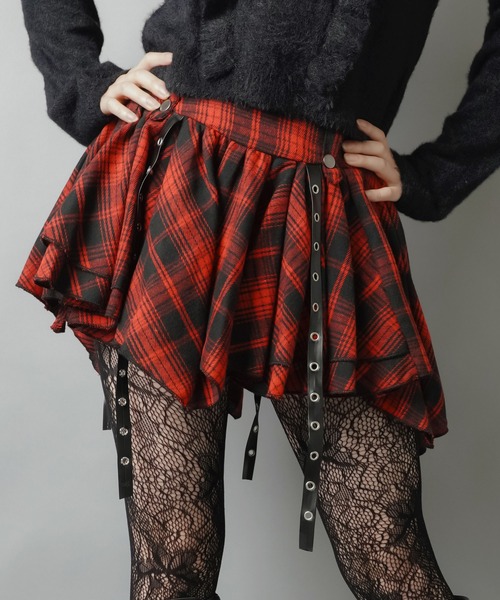 SPINNS（スピンズ） スカート 2サイズ展開/チェック柄イレヘムミニ