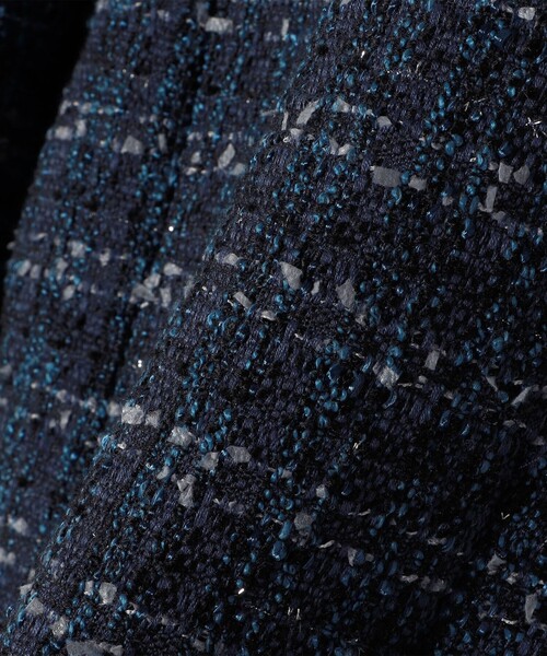 quaranciel ジャケット ノーカラージャケット quaranciel: ツイード