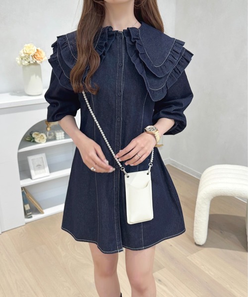 「apres jour」 長袖ワンピース X-LARGE ブラック レディース_画像5