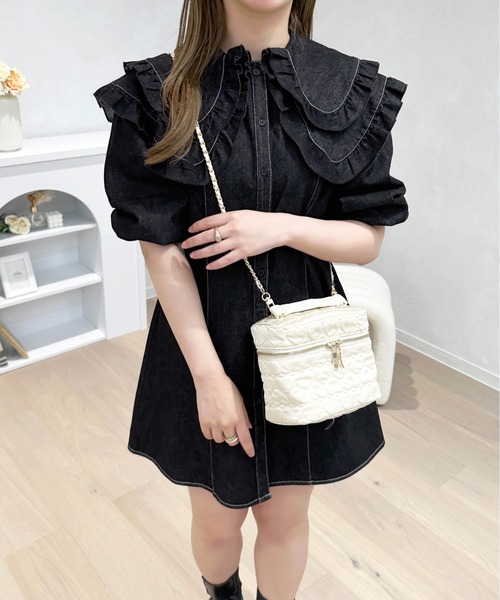 「apres jour」 長袖ワンピース X-LARGE ブラック レディース_画像9