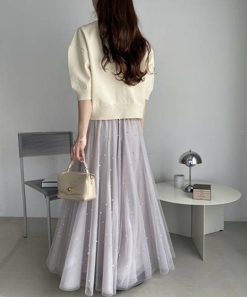 「Eclat one」 「Ada.」7分袖ニットカーディガン FREE アイボリー レディース_画像7