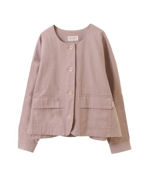 PINK HOUSE（ピンクハウス） ノーカラージャケット フリー スモーク