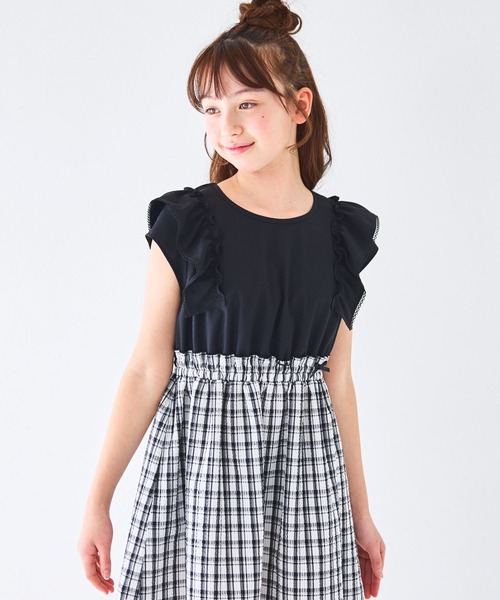 CHOPIN ショパン　2つ釦ジャケットとチェックスカート140 CHOPIN（ショパン） ワンピース 「速乾、接触冷感」「姉妹でお揃い