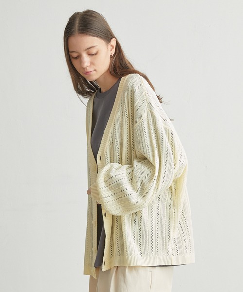 「molk」 ニットカーディガン S グリーン メンズ_画像6