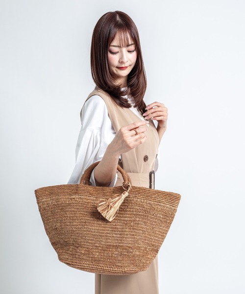 かごバッグ カゴバッグ 「LIMAIA/リマイア」ラフィア素材 かごバッグ