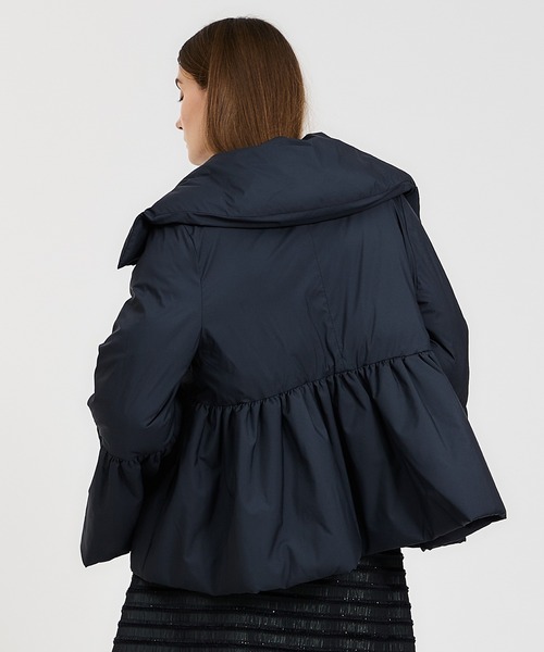 ESTNATION フード付きダウンジャケット 36 ネイビー　お値下げ中！！ ESTNATION（エストネーション） ジャケット 36 ネイビー レディース