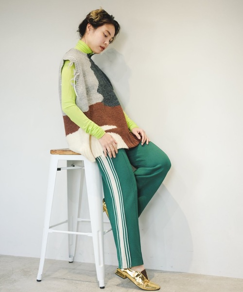 「SANSeLF」 ニットベスト FREE グレー レディース_画像7