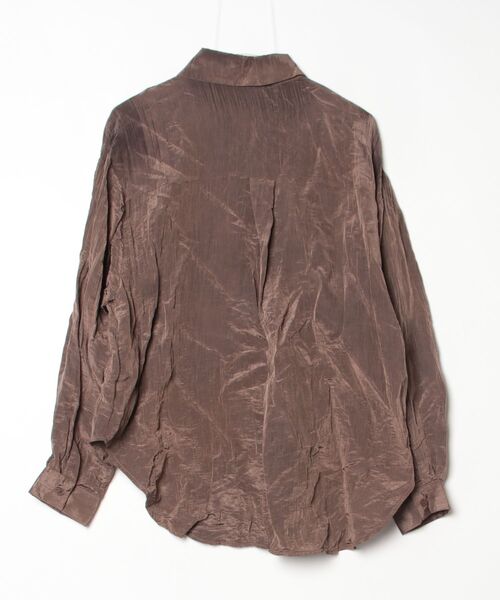 「STYLE DELI」 長袖シャツ FREE ブラウン レディースの画像2