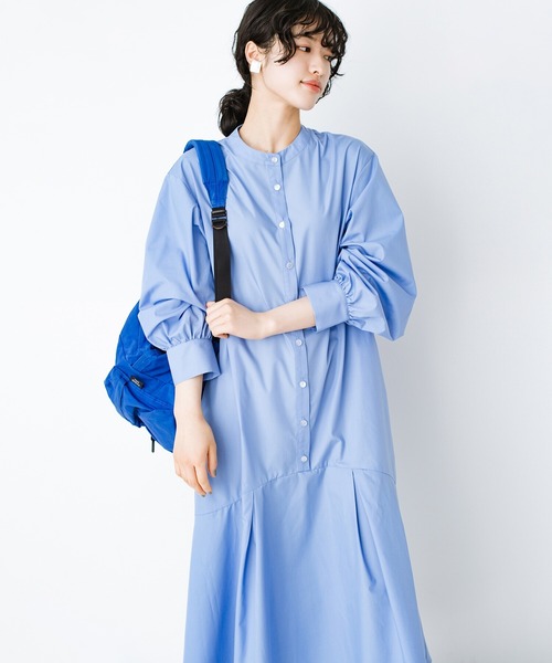 「haco!」 長袖ワンピース X-LARGE ブルー レディース_画像3