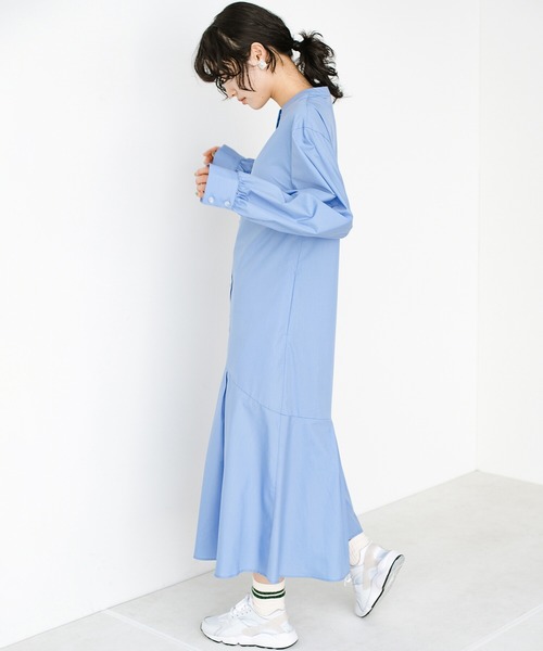 「haco!」 長袖ワンピース X-LARGE ブルー レディース_画像5