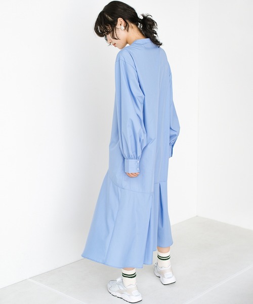 「haco!」 長袖ワンピース X-LARGE ブルー レディース_画像6