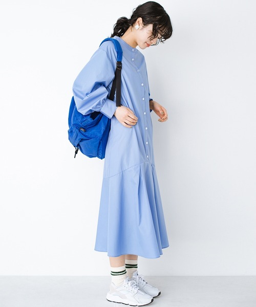 「haco!」 長袖ワンピース X-LARGE ブルー レディース_画像8