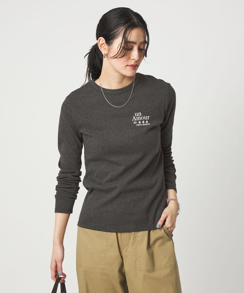 PETIT BATEAU（プチバトー） tシャツ 「別注」「PETIT BATEAU」ロング