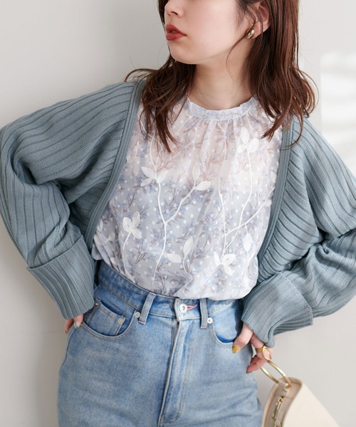 「natural couture」 長袖ブラウス FREE グリーン レディース_画像4