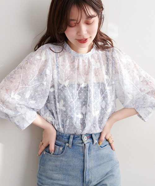 「natural couture」 長袖ブラウス FREE グリーン レディース_画像5