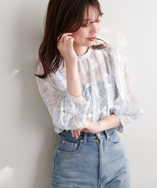 「natural couture」 長袖ブラウス FREE グリーン レディース_画像8