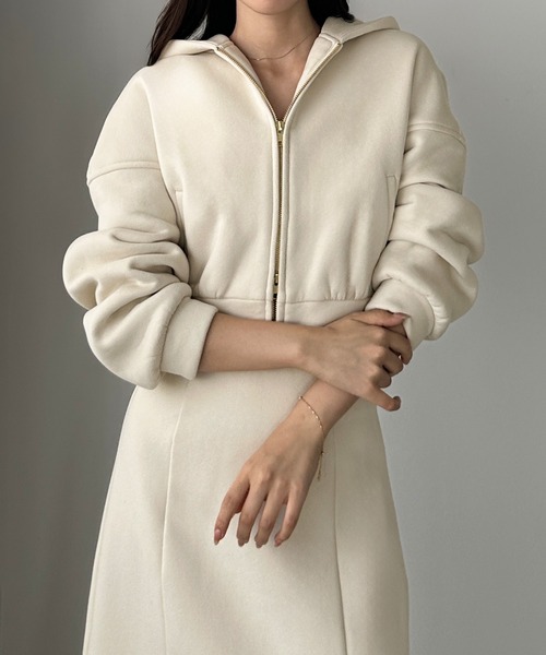 「Louere」 ロングスカート X-LARGE 杢グレー レディース_画像5