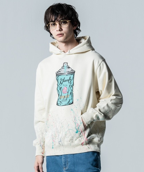 glamb（グラム） プルオーバーパーカー L ホワイト メンズ : ZOZOTOWN