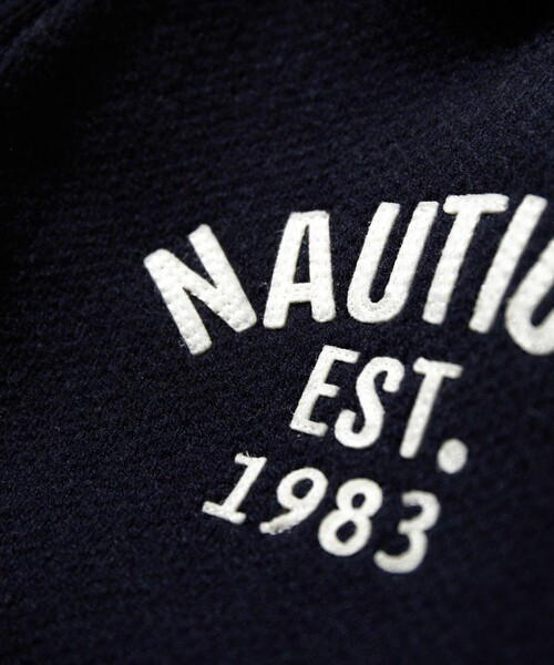 「NAUTICA」 ニットカーディガン MEDIUM チャコールグレー メンズ_画像3